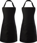 Tosewever 2 Pack Adjustable Bib Apron, Waterdrop Resistant Aprons by Tosewever