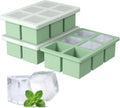 Large Silicone Ice Cube Tray 3Pack, SAWNZC Big Square Ice Cube Molds