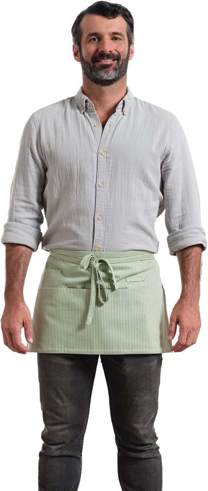 MEEMA Chef Waist Apron Cotton Fabric |Washable & Breathable Waitress & Server - Image 2