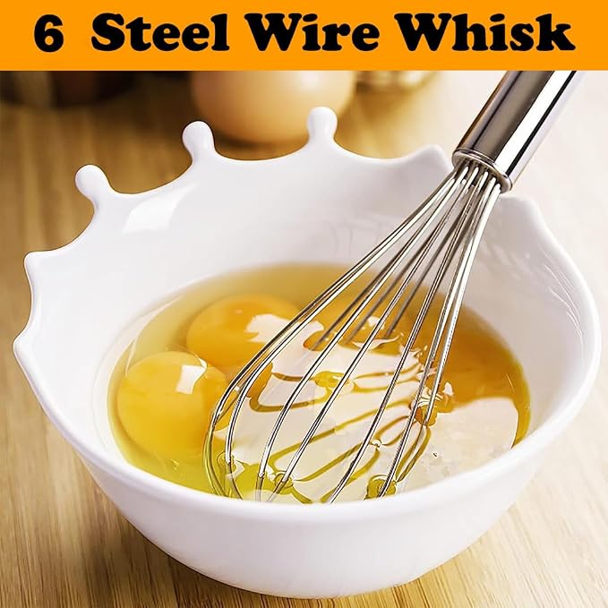 Polly Online Stainless Steel Whisk Set, 3 Packs Balloon Whisk - Image 4
