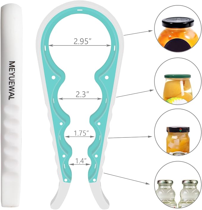 Jar Opener for Weak Hands - 5 in 1 Multi Function Can Opener Bottle Opener Kit - Image 2