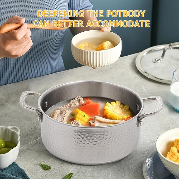 Vivicreate Tri-Ply Stainless Steel Stockpot Deep Cooking Pot - Image 4