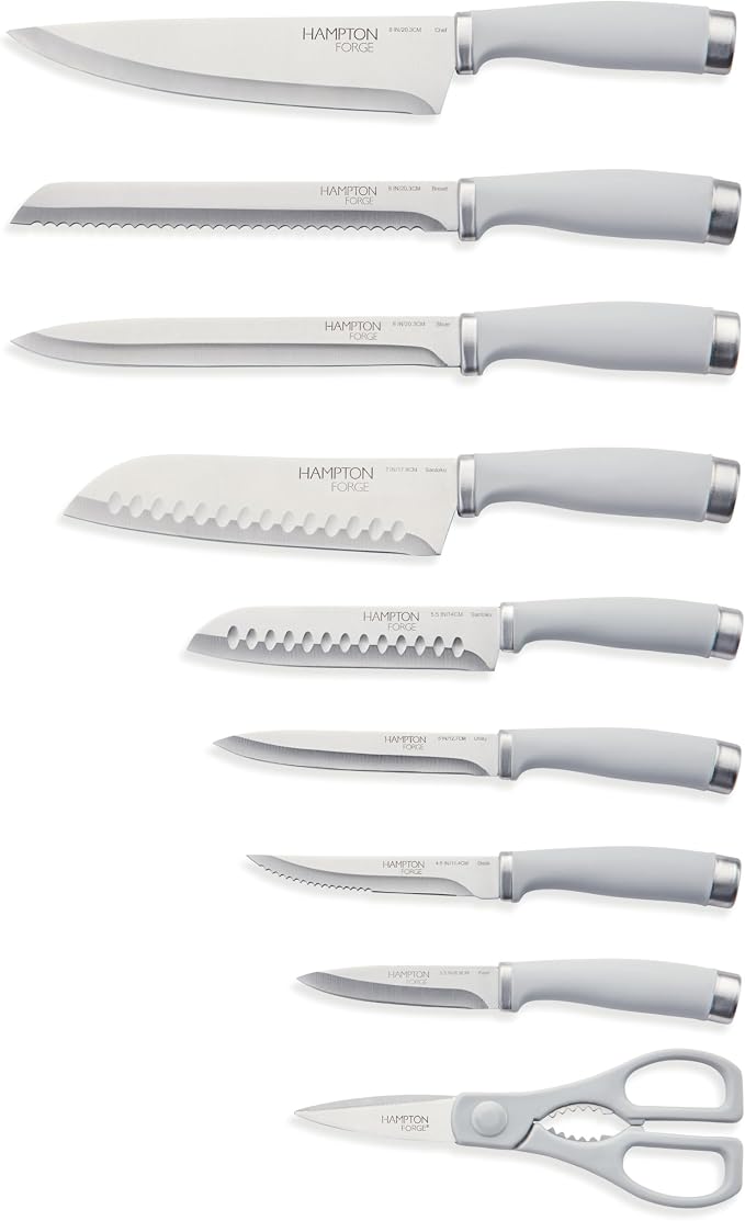 Hampton Forge Epicure Cool 15Pc Block Set, 6.70 LB, Taupe/Grey - Image 2