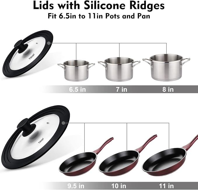 Ydeapi Universal Lids for Pots, Pans & Skillets - Image 3