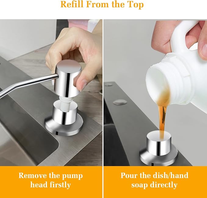 Soap Dispenser for Kitchen Sink, Built in Sink Soap Dispenser Lotion Dispenser - Image 8