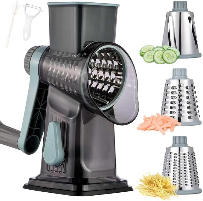 Rotary Cheese Grater with Handle Kitchen Shredder Slicer Grater Slicer Ice - Image 9