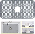 Bestjing Silicone Sink Protector, 26" x 14", Gray