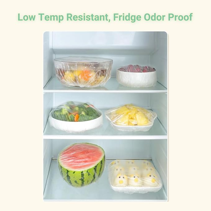 100Pcs Extra Large Plastic Bowl Covers Fits 6-13 Inch Bowls, Elastic Reusable - Image 6