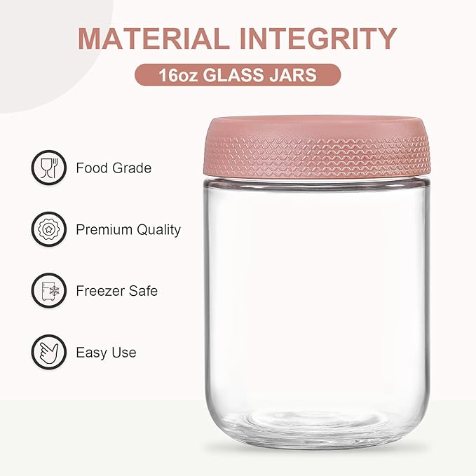 NETANY 6-pack 16oz Glass jars - Image 2