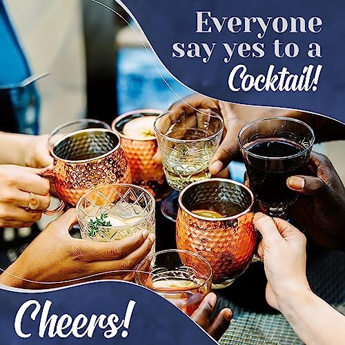 Kitchen Science Premium Hammered Copper Moscow w/Thumb Rest Mugs