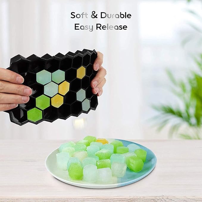 Jisile Ice Cube Trays for Freezer, Hexagonal Ice Tray - Image 3