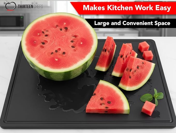 Commercial Grade Large 20 x 15 Black Cutting Board - Image 6