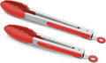 2 Pack Silicone Kitchen Tongs – 9" & 12" Set, Heat Resistant up to 500°F by ALLWIN-HOUSEWARE