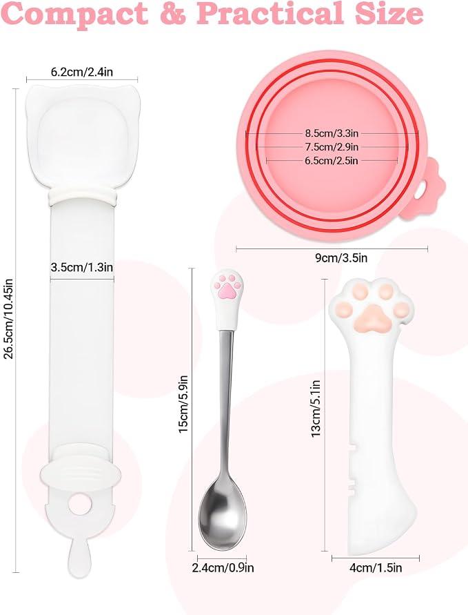 6 PCS Cat Food Can Covers Set, Reusable Silicone Can Lids - Image 2