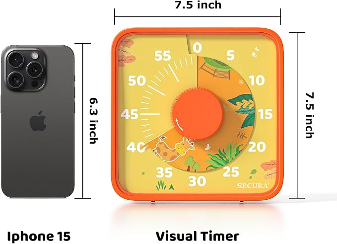 Secura 7.5-Inch Animal Pattern Visual Timer - Image 7