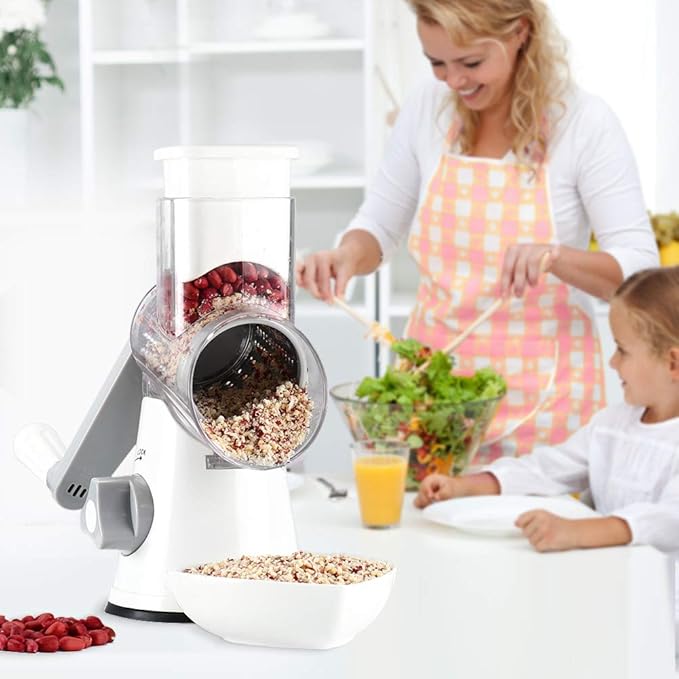Ourokhome Rotary Cheese Grater Hand Crank, Kitchen Shredder Speed Mandolin - Image 9