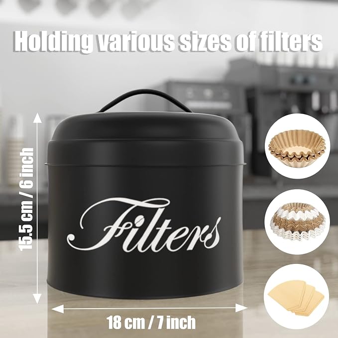 Coffee Filter Holder with Lid, Basket Storage Container - Image 2