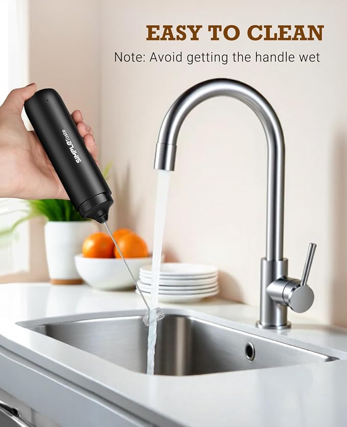 SIMPLETASTE Milk Frother Handheld Electric Foam Maker, Drink Mixer - Image 6