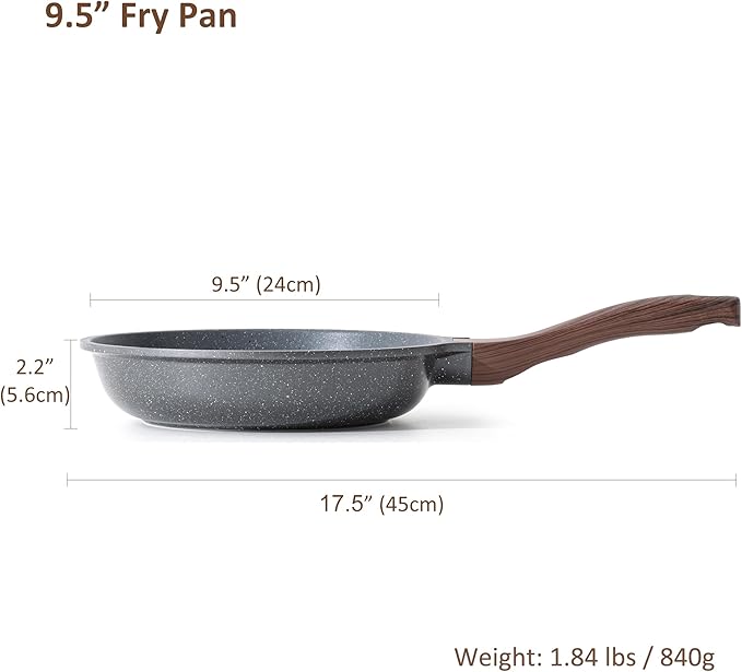 SENSARTE Nonstick Frying Pan Skillet, Swiss Granite Coating Omelette Pan - Image 5