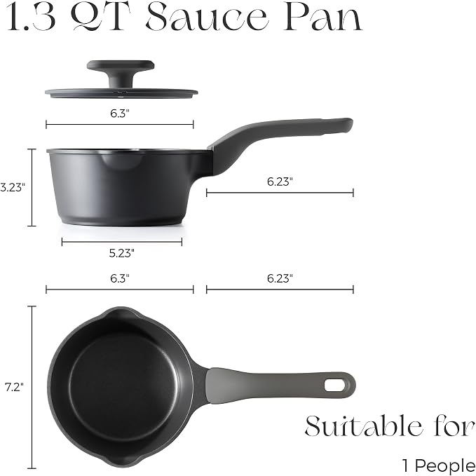 PRICUSIS Ceramic Nonstick Saucepan - Image 2