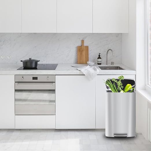 BestMassage 13 Gallon Stainless Steel Trash Can - Image 6