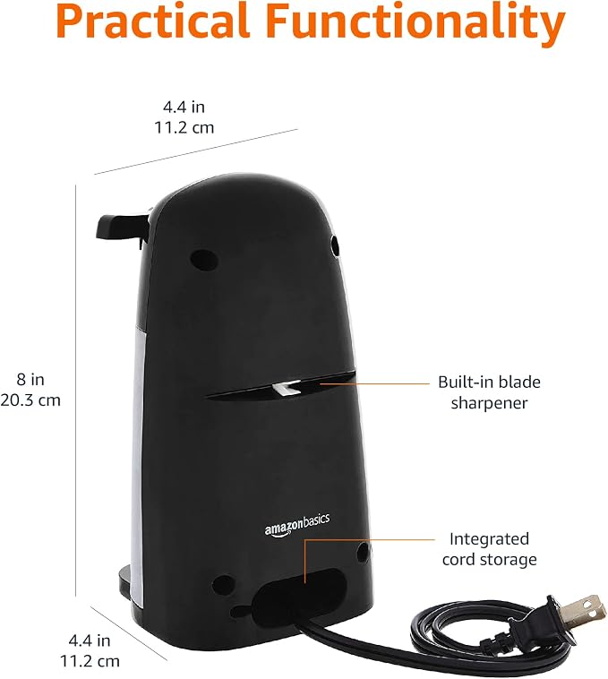 Amazon Basics 3-In-1 Electric Can Opener, Bottle Opener and Knife Sharpener - Image 5