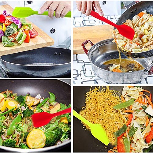 Silicone Spatulas, 8.5 inch Small Rubber Spatula Seamless One Piece