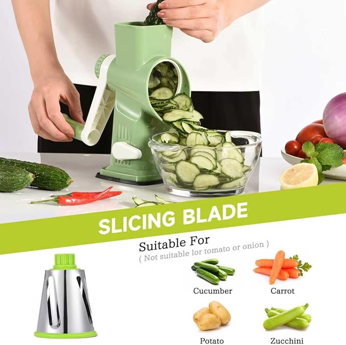 Rotary Cheese Grater Hand Crank Transparent - Image 4