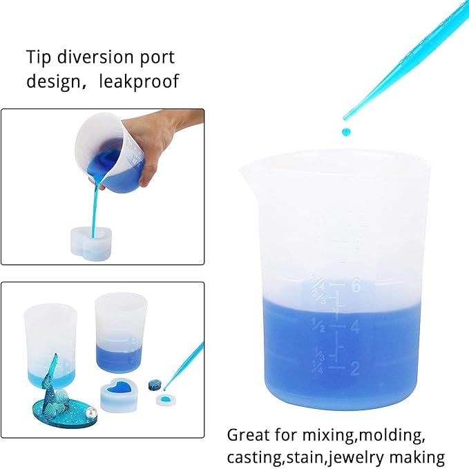 Gartful 250ml Silicone Measuring Cups, Casting Molds, Stain Jewelry Making - Image 4