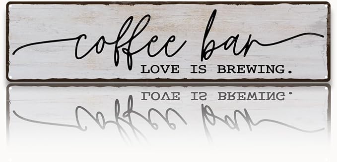 Coffee Bar Sign, Love is Brewing Signs, Retro Metal Tin Sign, Vintage Coffees by Unknown