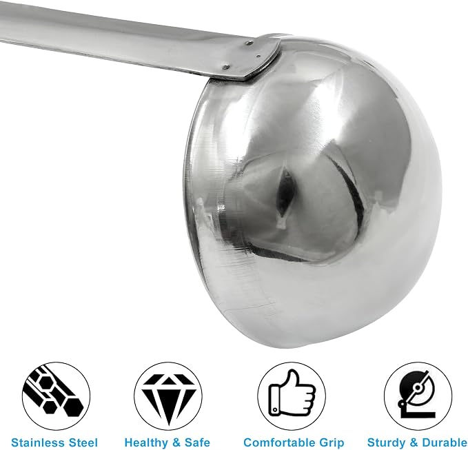 Piutouyar 3 Pcs 3 oz Soup Ladle Set, Stainless Steel Ladle - Image 3