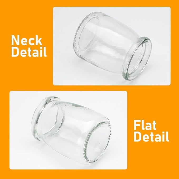 Brajttt Mini Yogurt Jars 6 Pack, 7 oz Glass Favor Jars - Image 5