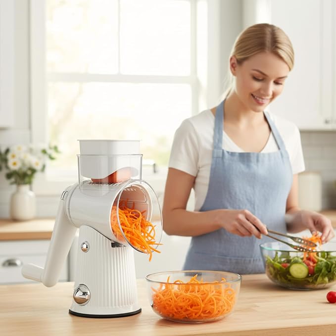 Rotary Cheese Grater with Handle - Image 2