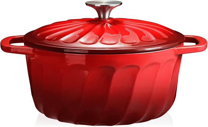 6 QT Enameled Cast Iron Dutch Oven by NSIRONS