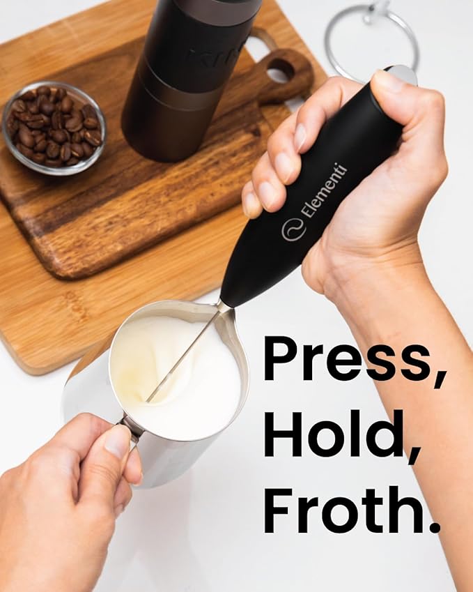 Elementi Electric Pink Milk Frother Handheld - Image 7