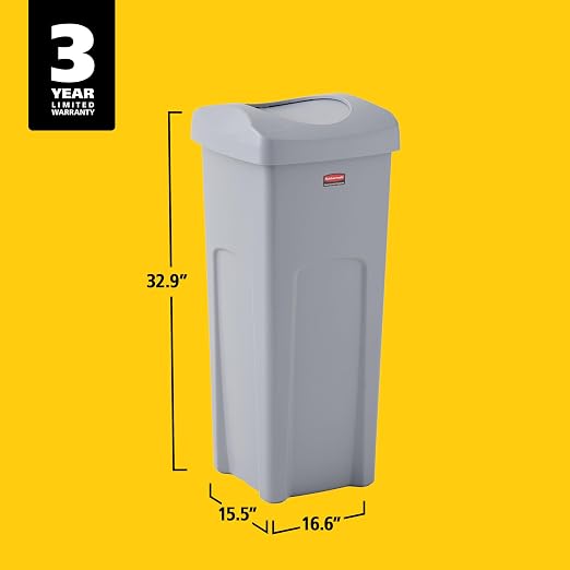 Rubbermaid Commercial Products Square Trash/Garbage Container - Image 7