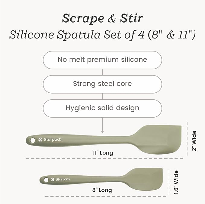 StarPack 'Scrape & Stir' Silicone Spatula Set - Image 4