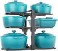 MUDEELA 6-Tier Pots and Pans Organizer under Cabinet, 13.78" Height Heavy Duty by MUDEELA