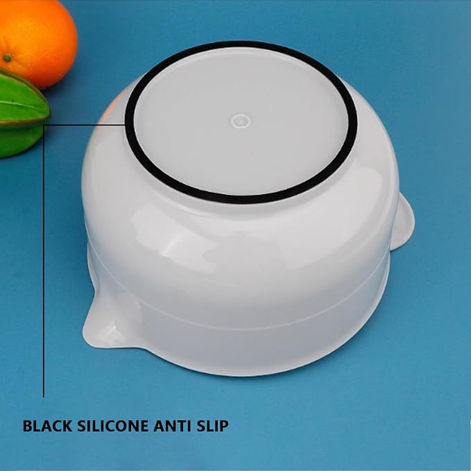 Mixing Bowls - 4 Piece Nesting Plastic Mixing Bowl Set - Non Slip Bottom and - Image 4