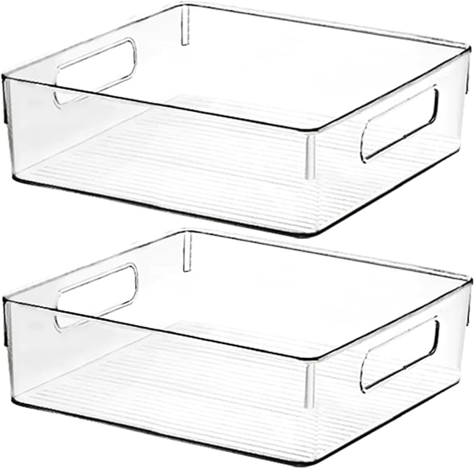 Clear Plastic Storage Bins, Pantry Organizers and Storage or Kitchen by ShelfShaper