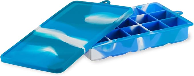 Host Ice Cube Tray with Lid, Makes 15 1.25" Cubes, Durable Silicone Trays - Image 6