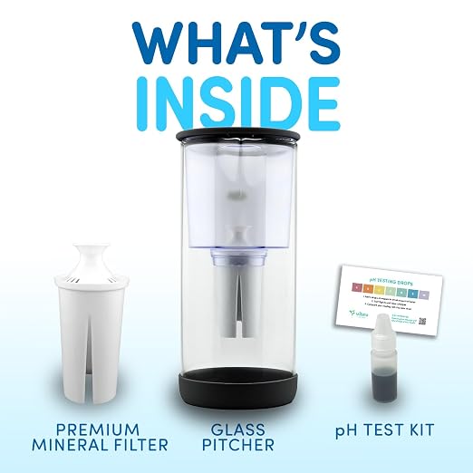 Glass Pitcher with Mineral Rich pH Balancing Filter, Sleek Glass Lid – Brita - Image 3