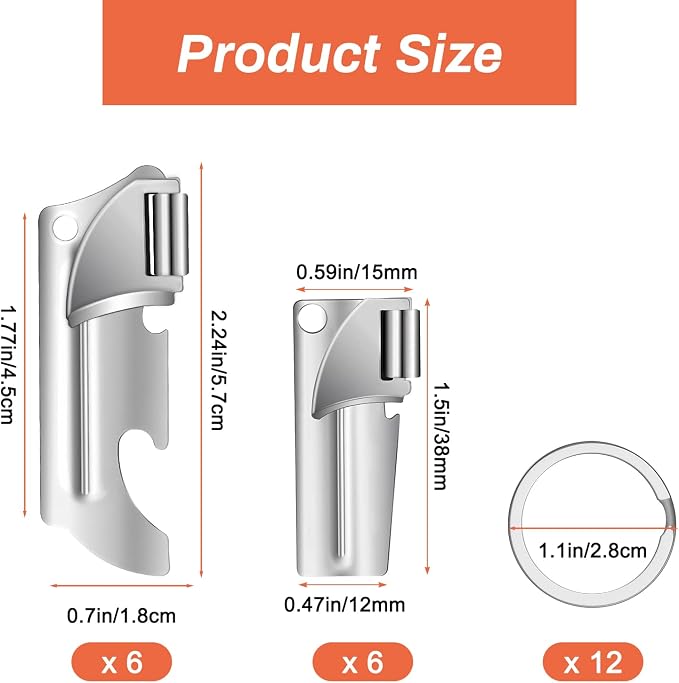 12 Pieces Military Style Can Openers - Image 3