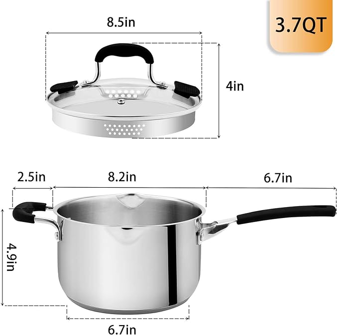 Rorence 3.7 Quart Saucepan - Image 2