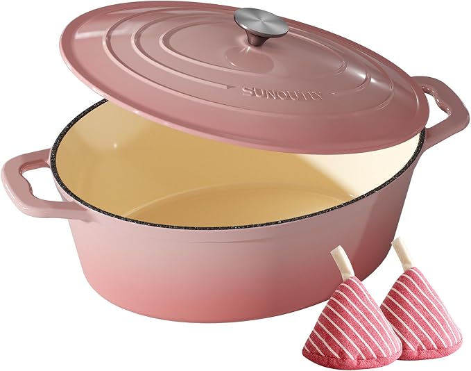 Enameled Cast Iron Dutch Oven by SUNOUTLY