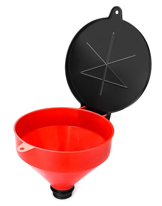QWORK 4 Quart Lockable Drum Funnel by QWORK