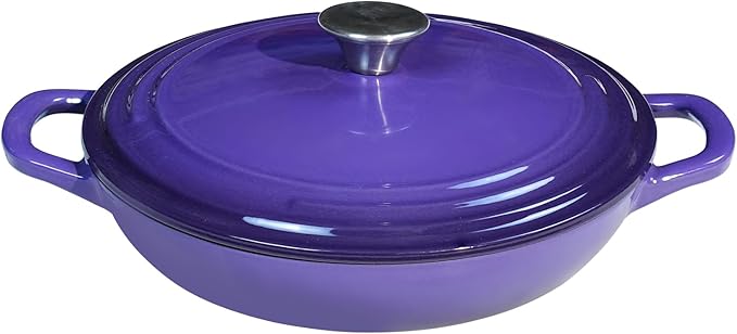 Flavehc Braiser Enameled Cast Iron Braiser 2.25 qt Braiser Pan by FLAVEHC