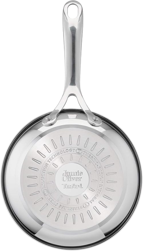 T-Fal Jamie Oliver Cooks Direct, Stainless Steel Non-stick Frying Pan 3 Pcs Set - Image 2