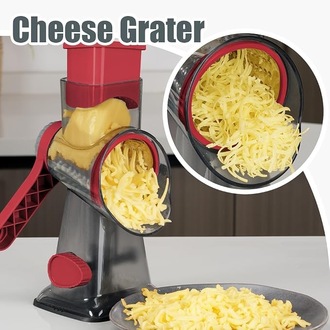 KEOUKE Rotary Cheese Grater Hand Crank Transparent - Image 6