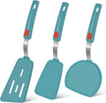 Beijiyi Silicone Spatula Turner Set of 3, 600°F Heat Resistant Nonstick Turner by Beijiyi